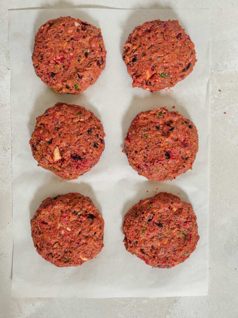 Gesunde pflanzliche Burger Patties