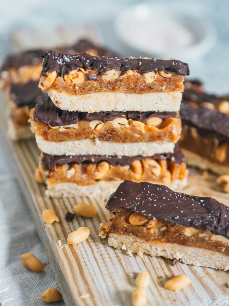 Vegane Snickers gesund zuckerfrei