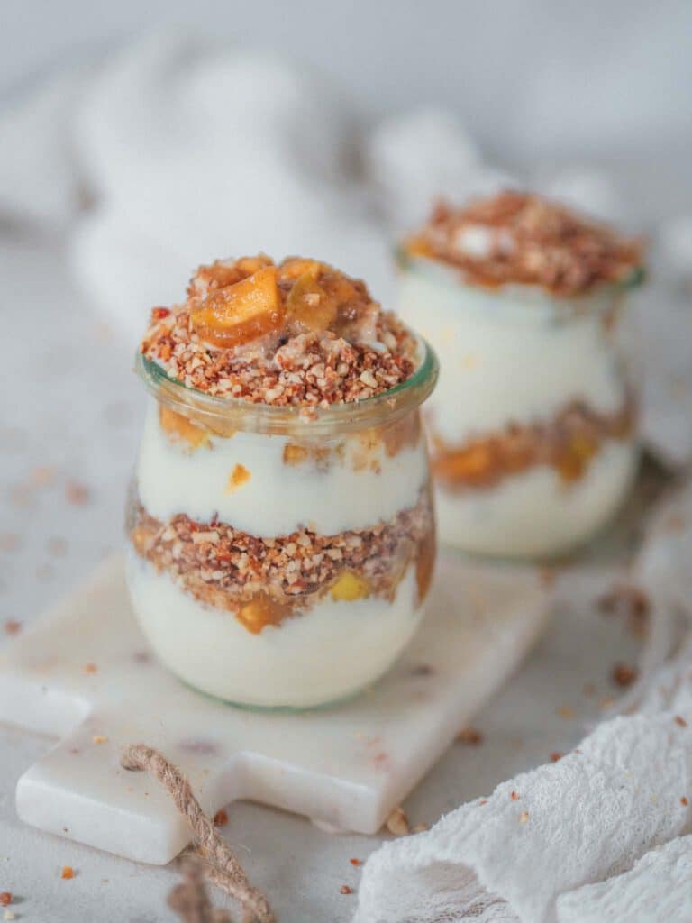 Veganes Apfelkuchen Parfait
