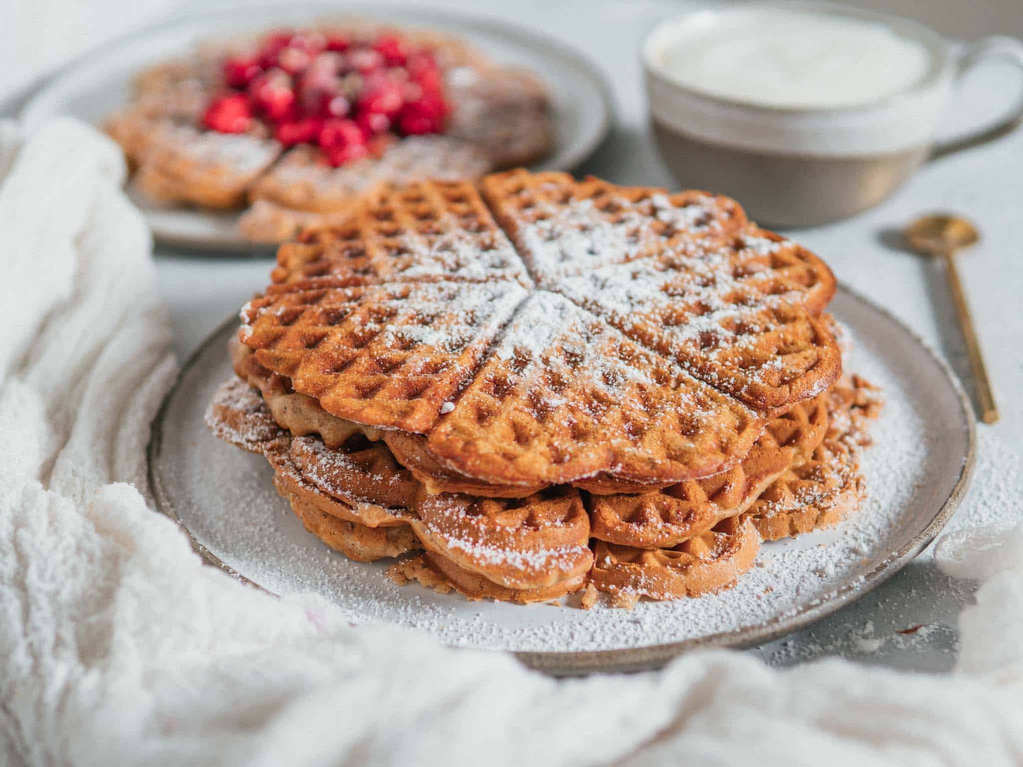 Gesunde Buchweizen Waffeln vegan