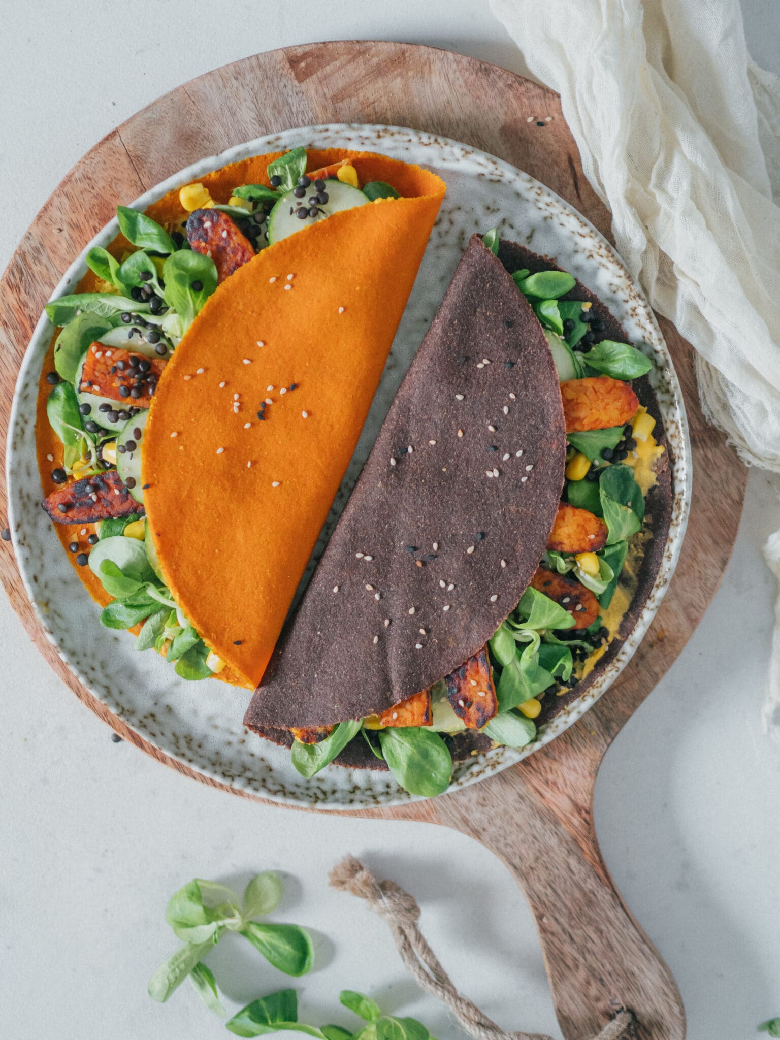 Vegane, gesunde Wraps