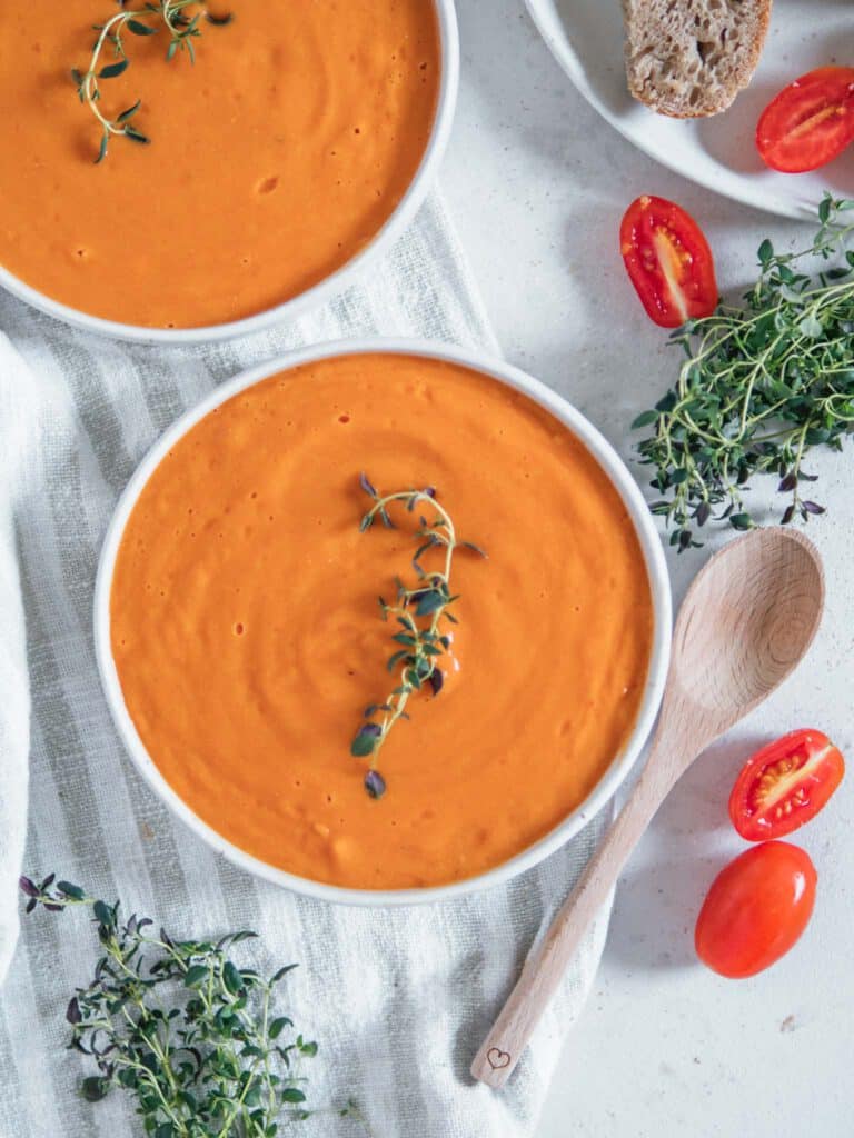 Vegan Tomatensuppe lecker einfach