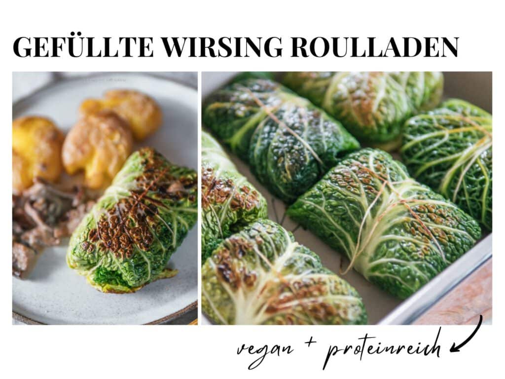 Gefüllte Rollladen vegan Wirsing Rezept