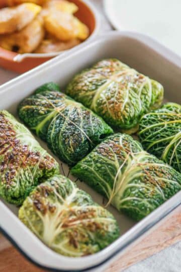 Vegane Rollladen mit Wirsing