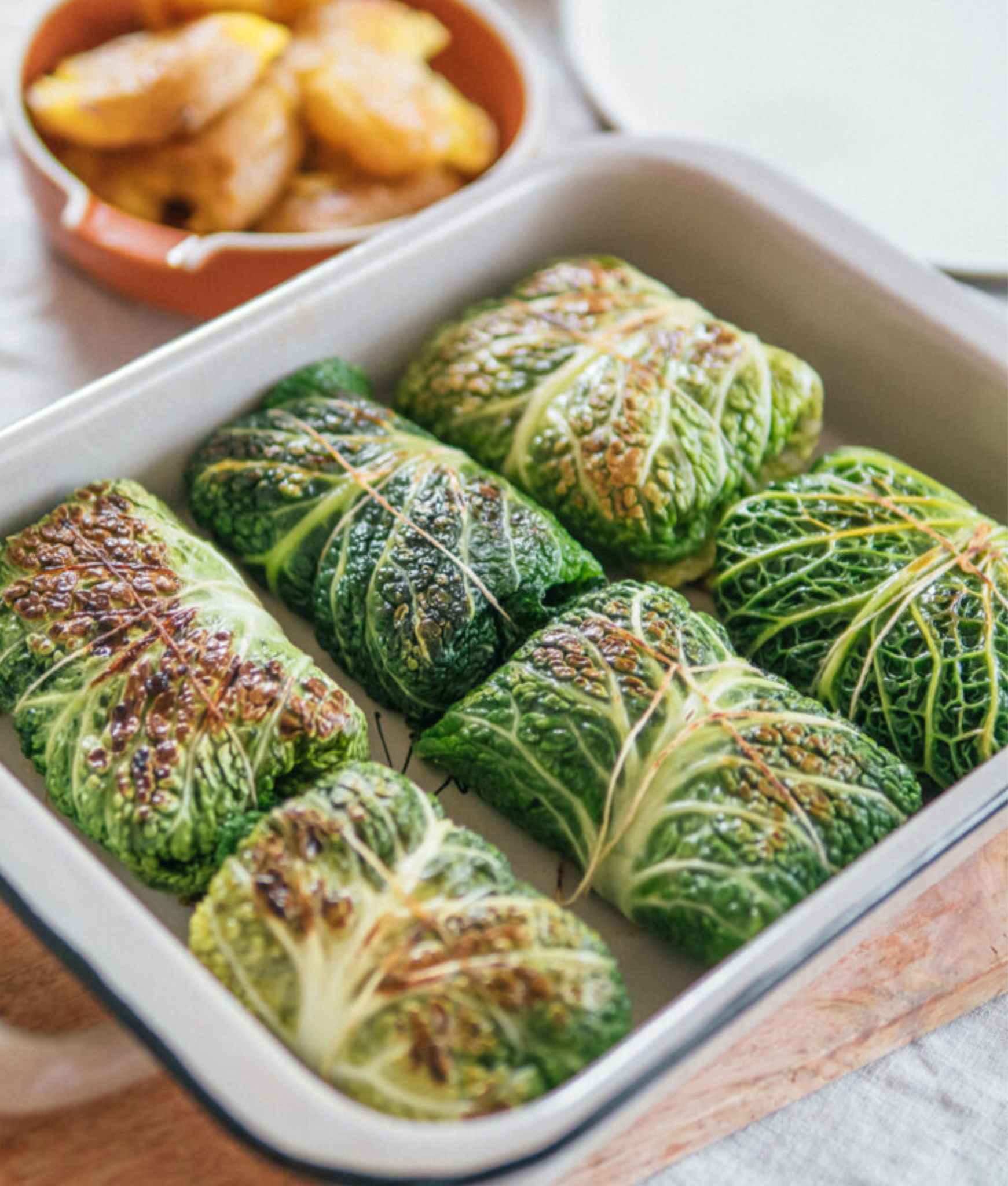 Vegane Rollladen mit Wirsing