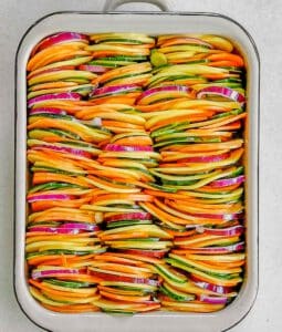Kartoffel Gemüse Gratin Rainbow Vegan