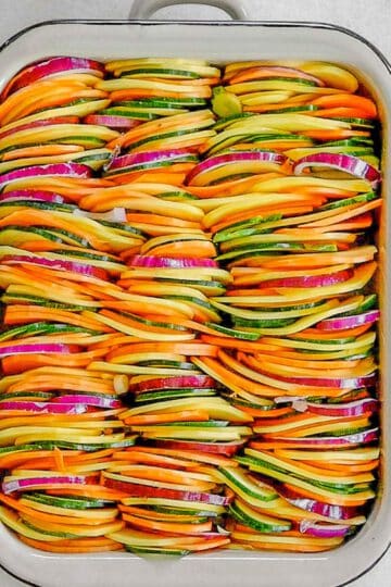 Kartoffel Gemüse Gratin Rainbow Vegan