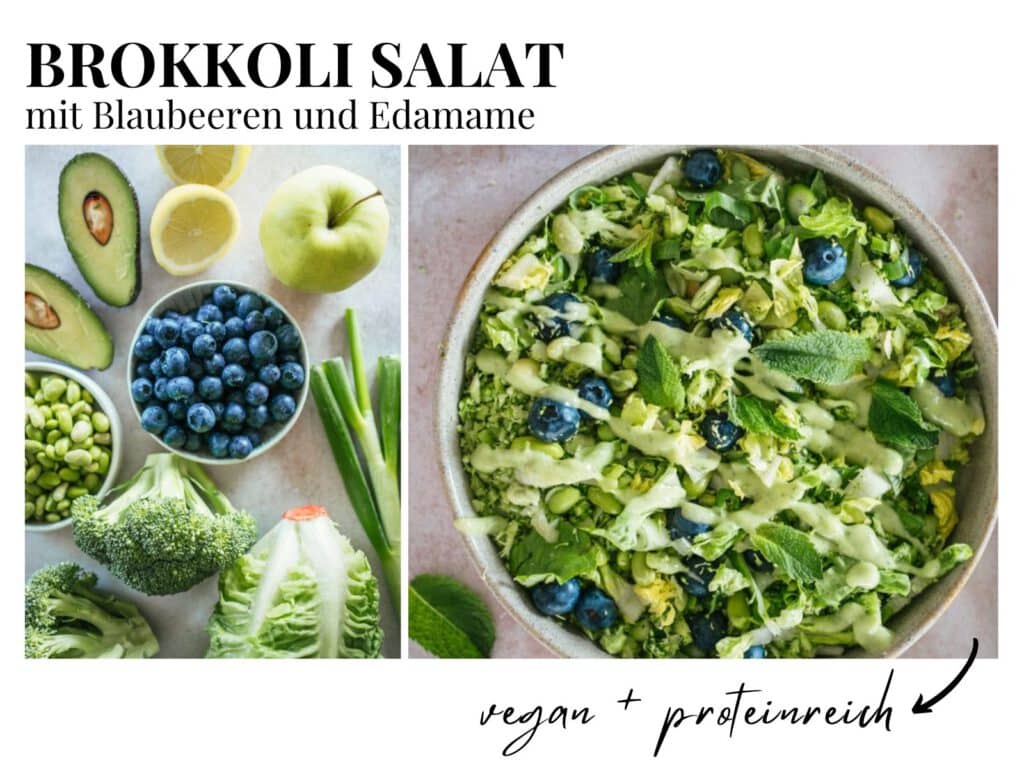 Brokkoli Salat Edamame Vegan Rezept