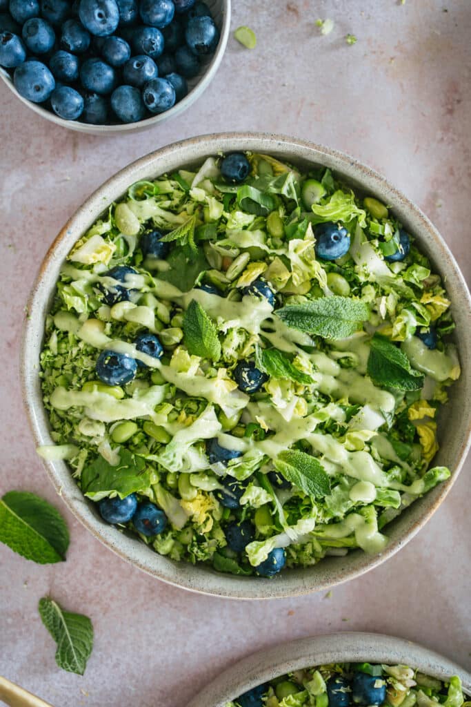 Gesunder Salat mit Brokkoli Blaubeeren Rezept