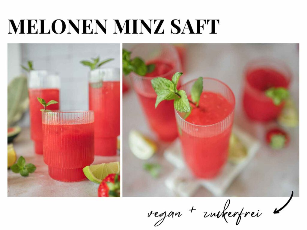 Frischer Melonensaft mit Minze